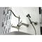 Kingston Brass KS1246PXBS Wall Mount Bridge Kitchen Faucet with Brass Sprayer, Polished Nickel KS1246PXBS - alternate 4